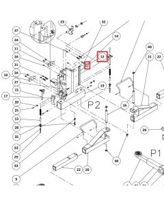 (HBS1051) Autec/AGM Glijblok Zijkant Hefwagen